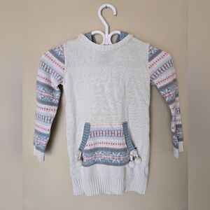 Cynthia Rowley White and Blue Patterned Kids Hoodie